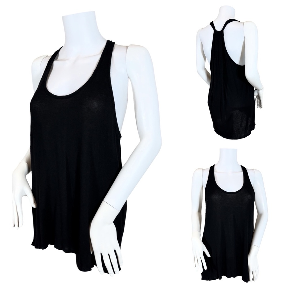 Splendid Racerback Solid Black Tank Top Super Soft SZ S $98